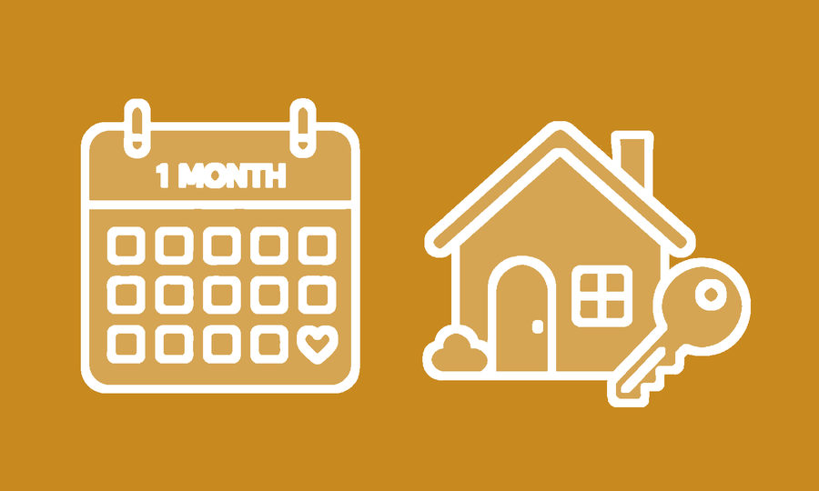 Long-Stay board icon — calendar and house key